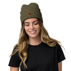 AKPH brown block logo ribbed knit beanie (8 colors)