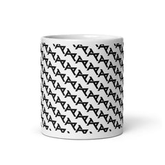 Akkezdet logo full pattern WHT mug