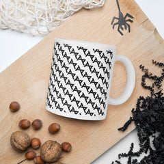 Akkezdet logo full pattern WHT mug