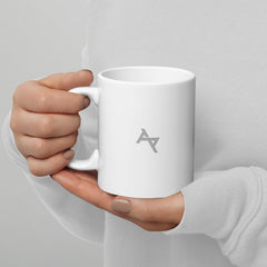 AKPH small silver logo WHT mug