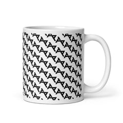 Akkezdet logo full pattern WHT mug