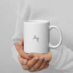 AKPH small silver logo WHT mug