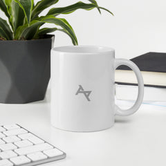 AKPH small silver logo WHT mug