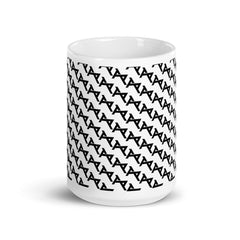 Akkezdet logo full pattern WHT mug